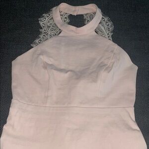 Lulu's Pink Lace Mini Dress